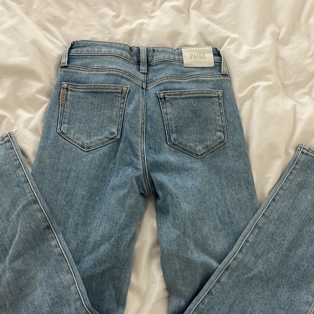 Straight leg light wash PAIGE jeans